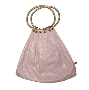 Trina Turk  Cream Handbag with Gold Handles